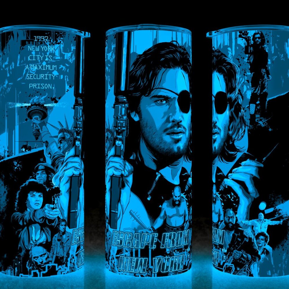 Glow in the Dark Escape from New York 80s Kurt Russell Movie Cup Mug Tumbler